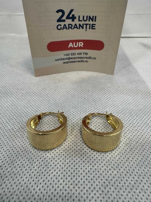 (Ag41) Cercei aur 14K B6008.5 - Certificat de garanție!
