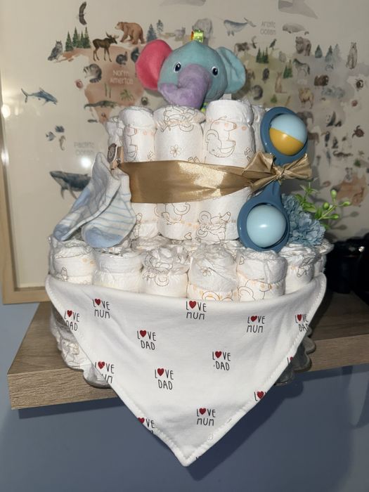 Мотор от памперси - Торта от памперси