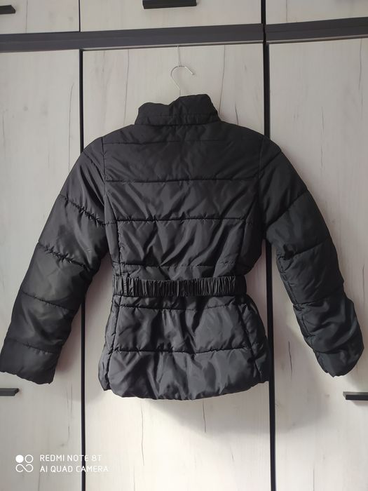 Зимно черно яке с колан