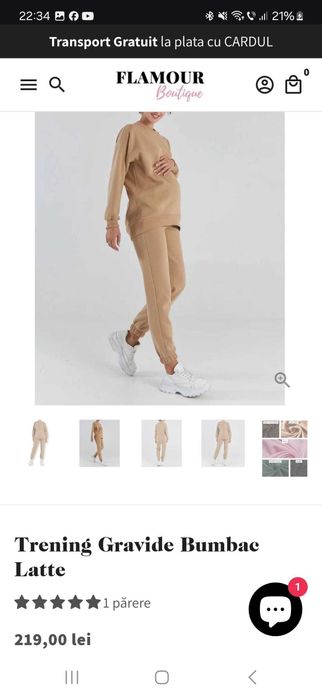 Trening Gravide Bumbac Latte in stare foarte buna - marime 36