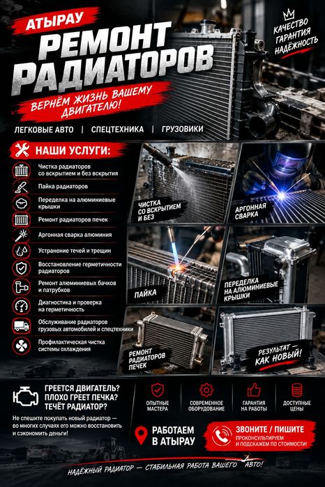 Ремонт радиаторов Атырау