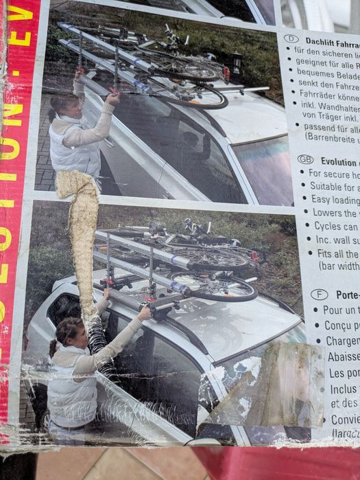 Suport 2 biciclete pentru plafon auto