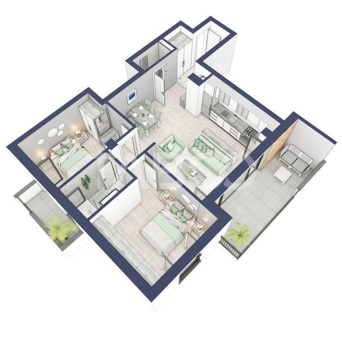 Apartament 3 camere 2 bai bloc cu lift zona de case in Turnisor