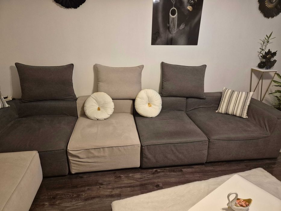 Canapea Modulara (6 module) & Bonus saltea spuma Dormeo