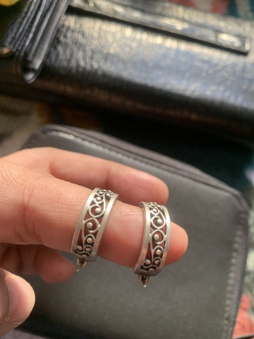 Серебряный набор (кольцо, серьги)
