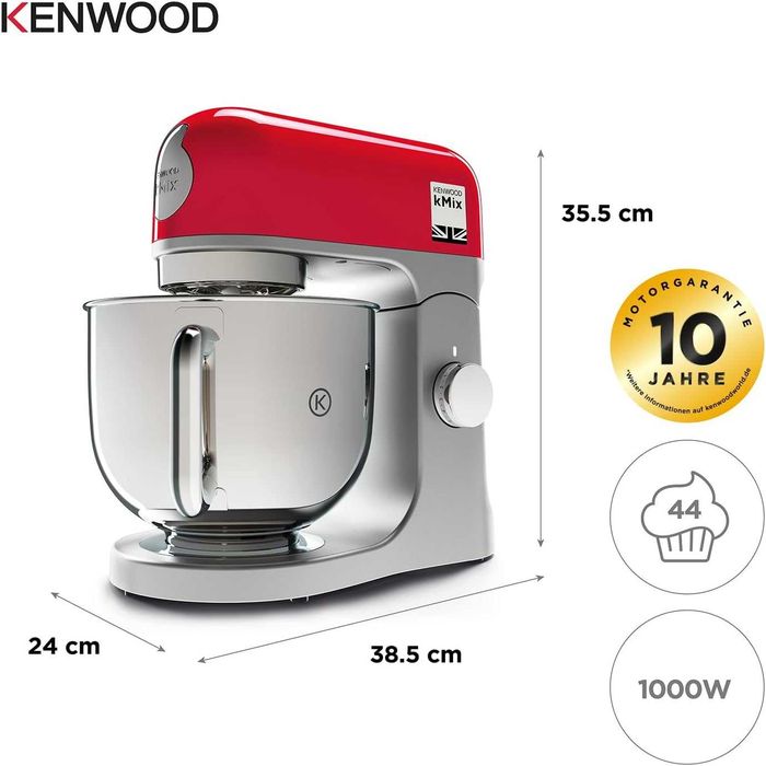 Нов Кухненски Робот Планетарен Миксер KENWOOD kMix KMX750RD, 1000W, 2 години Гаранция