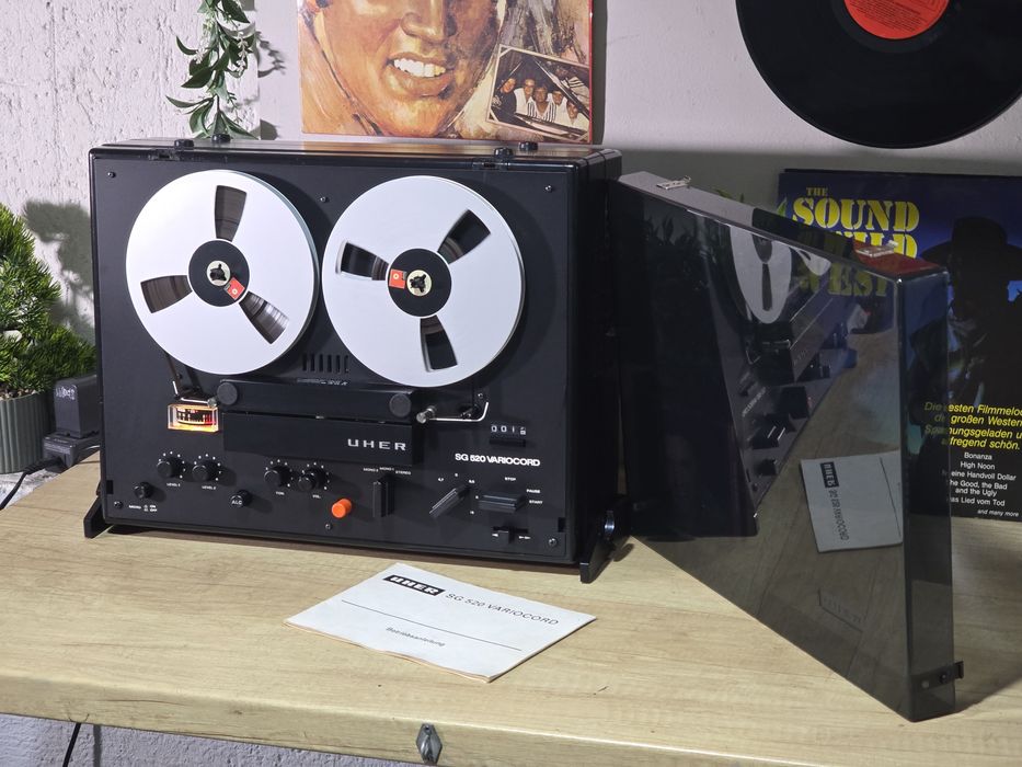 Magnetofon UHER SG-520 variocord, retro , cu amplificare si boxe