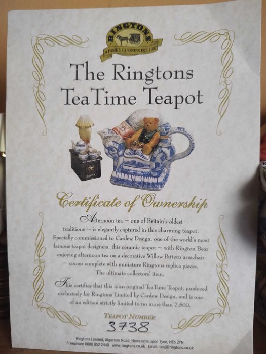 Paul Cardew Колекционерски чайници лимитирана серия Ringtons