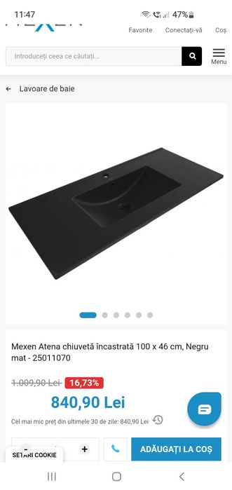 Vand chiuveta noua mexen 100x46