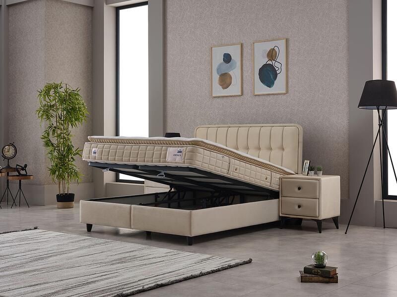 Тапицирано легло Ortaca Крем