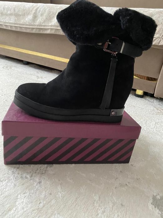 Сапоги замшевые новые