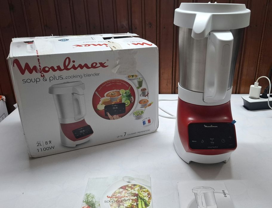 Moulinex Блендер,супник,смутита,натрошен лед,1100W,Купа 2л,3програми