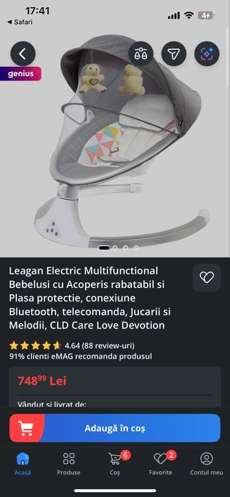 Leagan electric bebelus multifunctional CLD