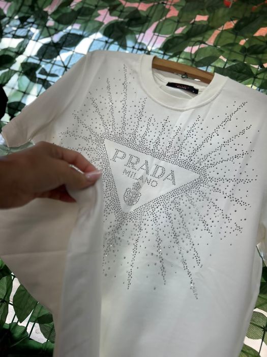 Tricou Prada Milano Premium cu Cristale s-xxl