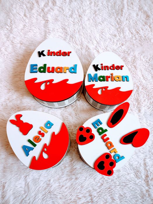 Cutii Kinder personalizate cu nume