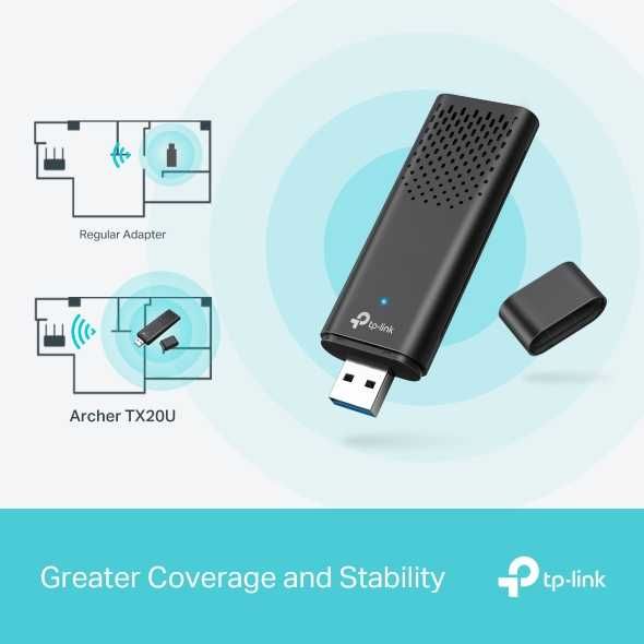 Wi-Fi 6 Tp-link TX20U Двухдиапазонный беспроводной USB-адаптер