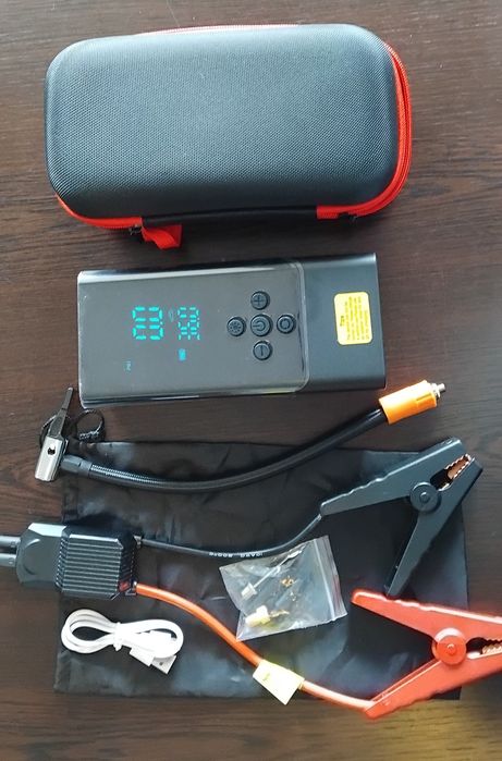 Бустер, Powerbank, Помпа за топки, Компресор за гуми, Фенер