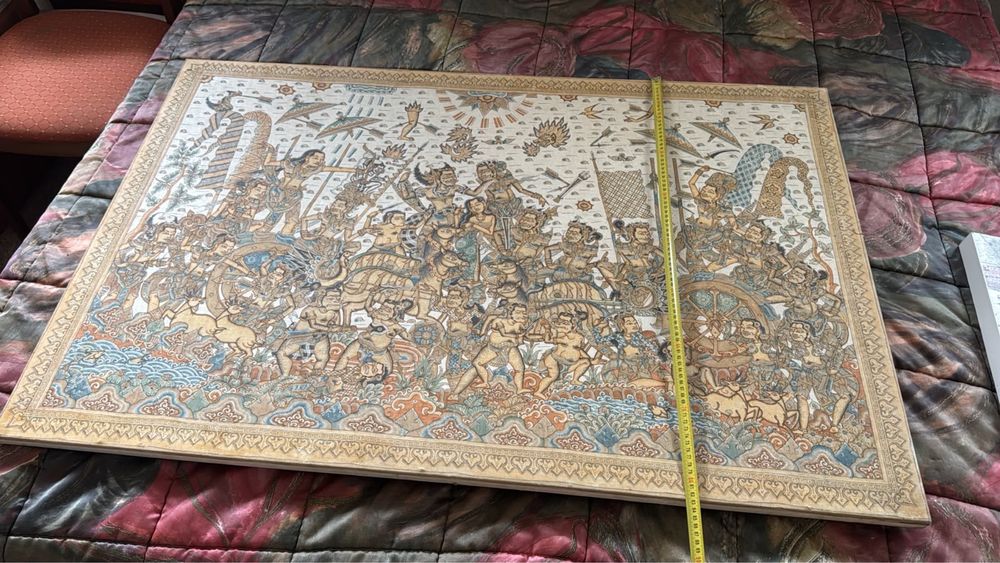 Pictură Tradițională Balineză Kamasan – Scenă Epopeea Mahabharata