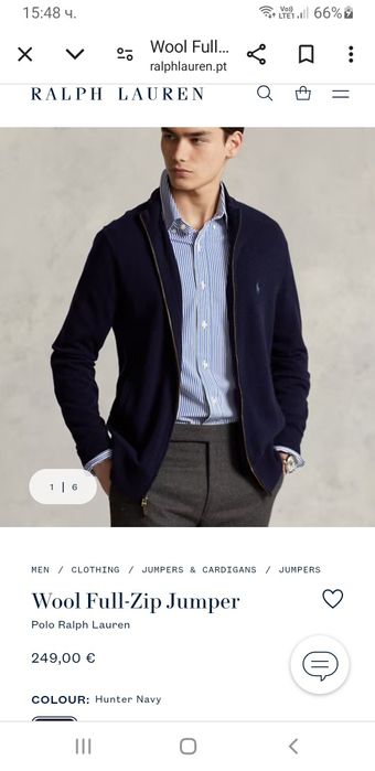 POLO Ralph Lauren Cardigan Merino Knitted Full Zip  2XL НОВО! ОРИГИНАЛ