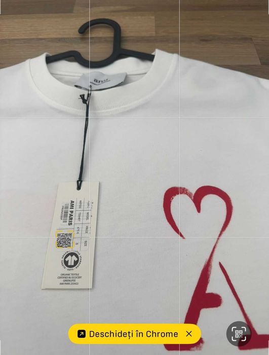 Tricou Ami Paris - Alb - Material Premium