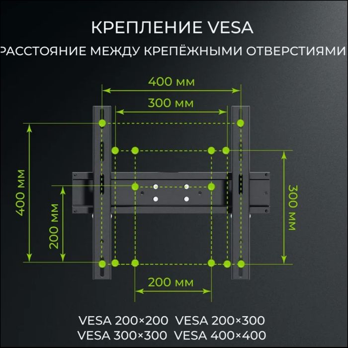 Потолочный кронштейн для ТВ 32-65" (регулируемый) – Новый + установка