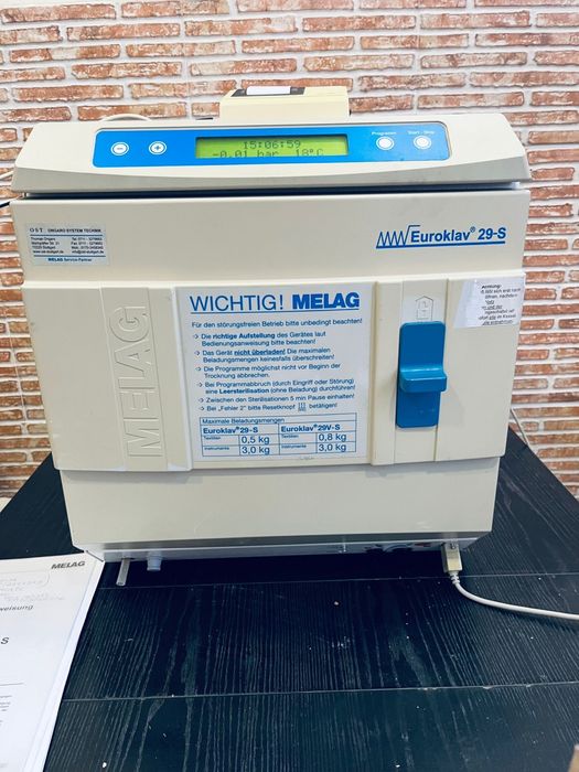 Autoclav Melag 29S. Clasa S cu rezervor propriu