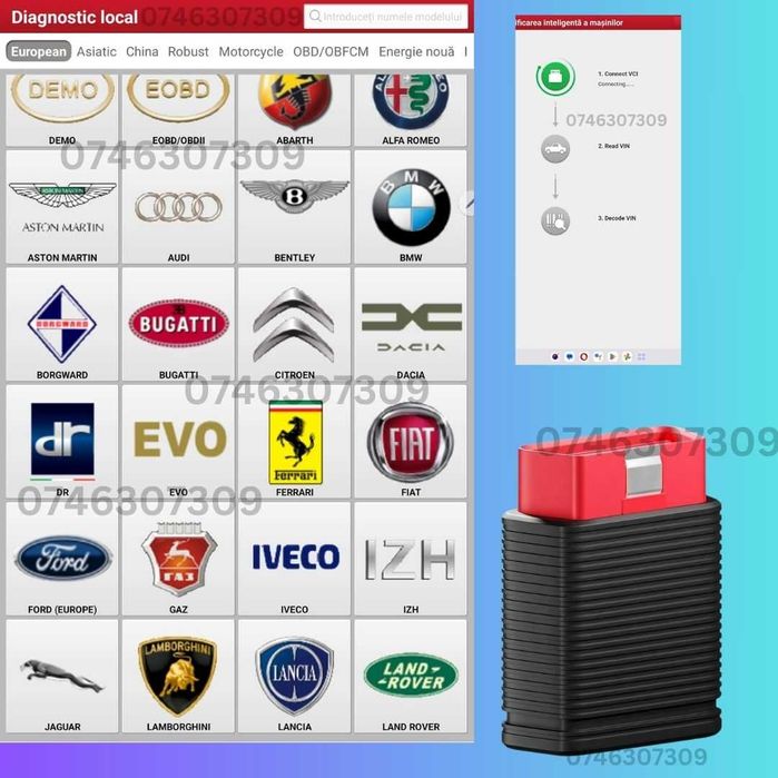 Mini Diagnoza Auto, Camion, EV, IMMO și FCA - Diagnoza auto Completă
