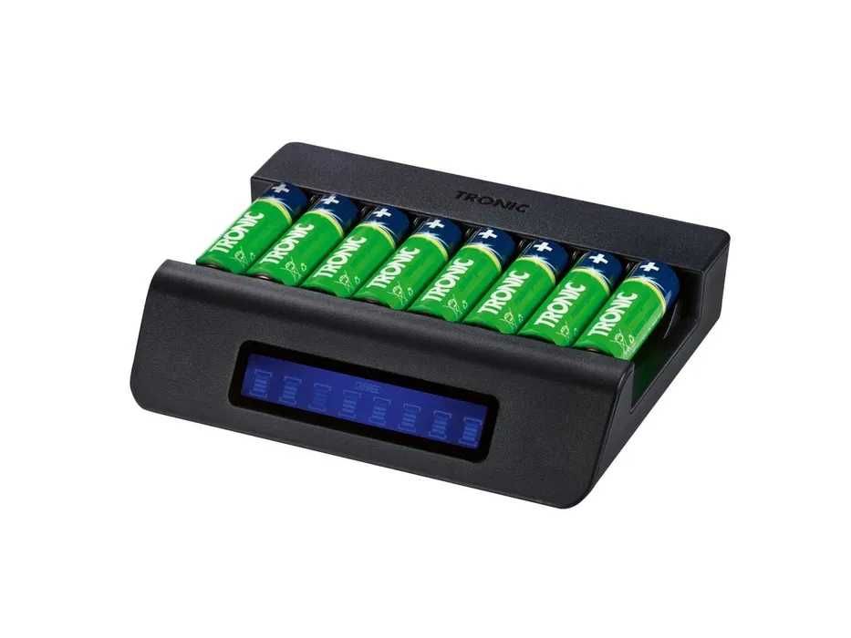 Încărcător de baterii TRONIC cu cablu U USB-C,Incarcă până la 8 bateri