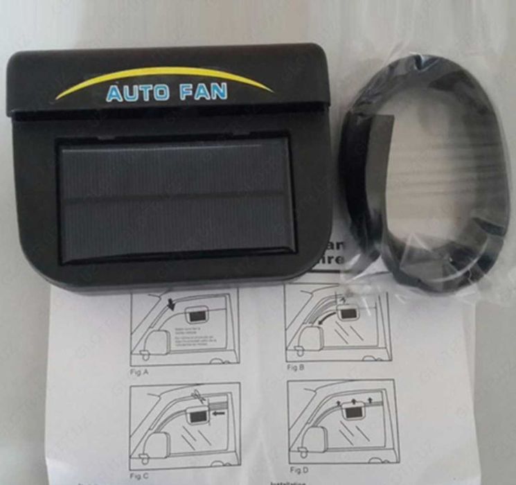Auto Cool Fan авто вентилятор на солнечной батарее