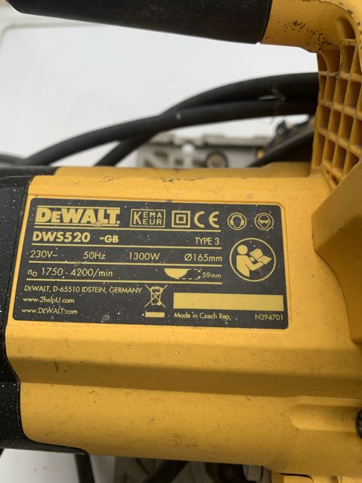 DeWALT DWS520 /230V/1300W/ потапящ циркуляр