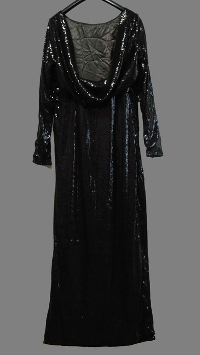 Rochia cu paiete neagra hand made marimea L/XL
