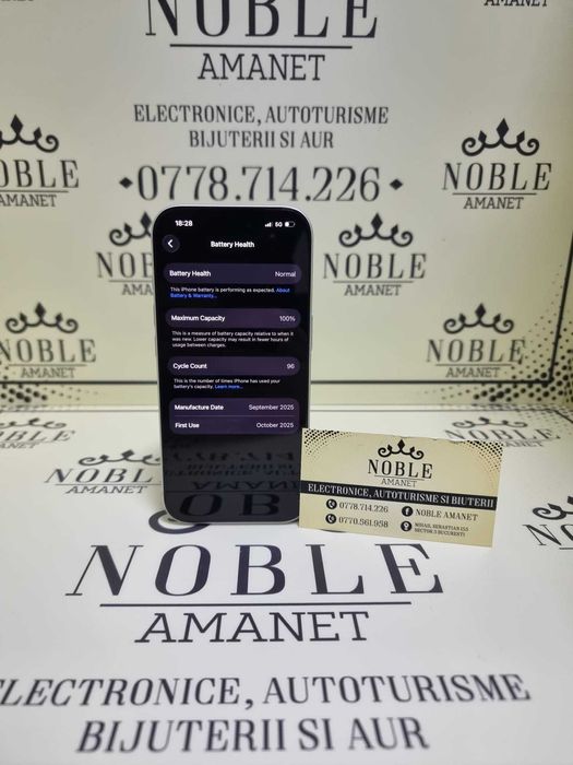 Noble Amanet - Iphone 17 Pro 256GB Bat:100%
