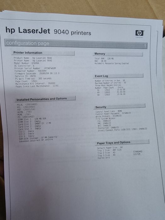 Принтеры А3 HP laserjet 9040 почти новые