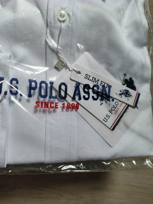 Camasa eleganta alba Polo U.S Assn, Marimi L, Slim