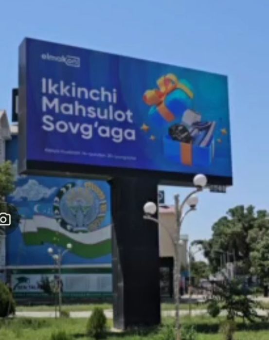 Qoʻqonda bilbordlarda reklama//bannerlarda, led ekranlarda reklama