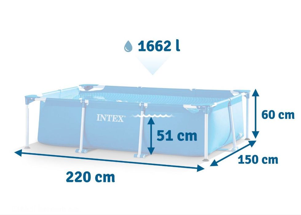 Каркасный бассейн INTEX 220x150x60 sm