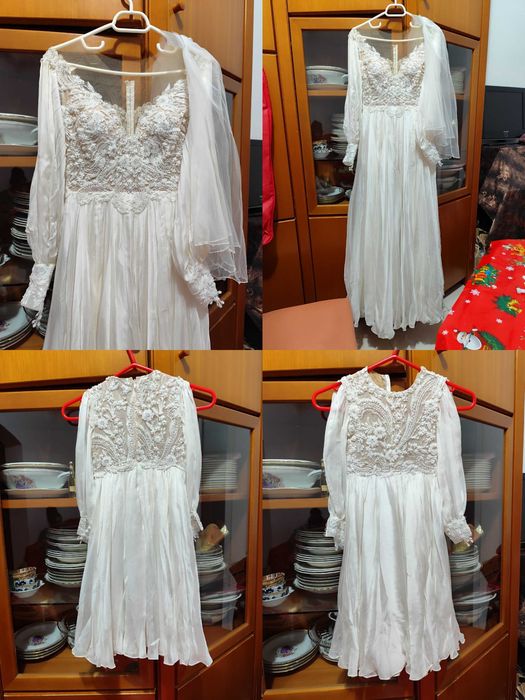 Rochie mireasa și rochiță fetițe set