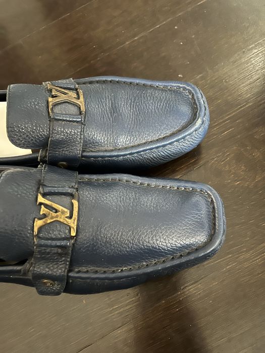 Loafers Loius Vuitton 43-44 piele bleumarin