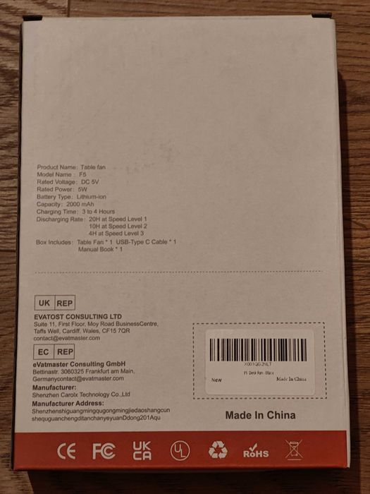 Vând Ventilator de Birou – Stare Nou!