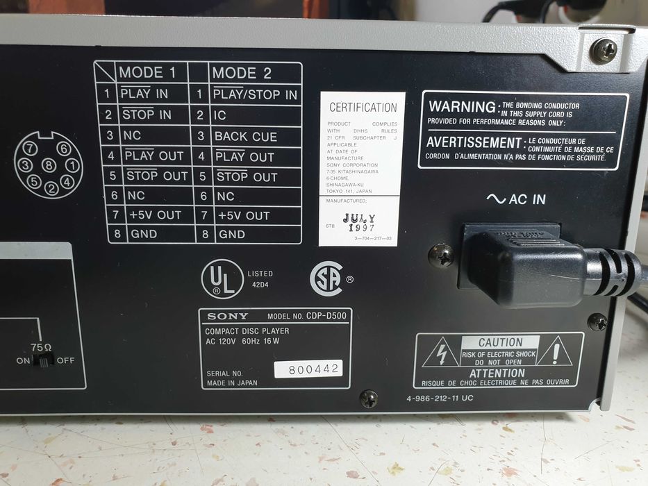 Profesional SONY CD Player CDP - D 500