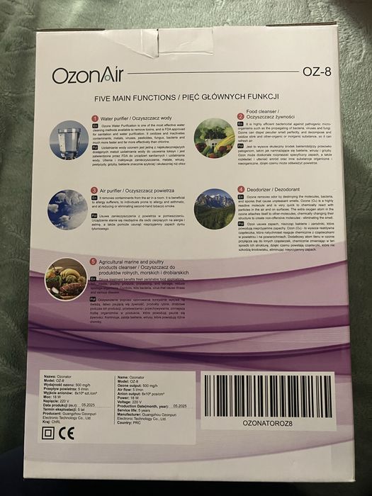 de vanzare Purificator aer si apa Ozonair OZ-8