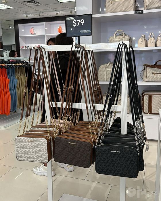 Оригинальная сумка Michael Kors Jet Set Large Crossbody (Vanilla/Acorn