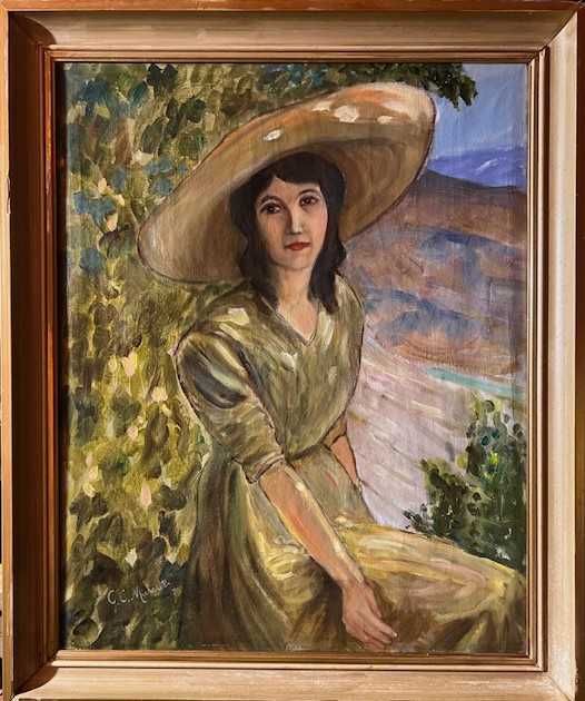 Tablou F VECHI, ulei/pnz 70x50cm+R semnat Georges C. MICHELET (1873-?)