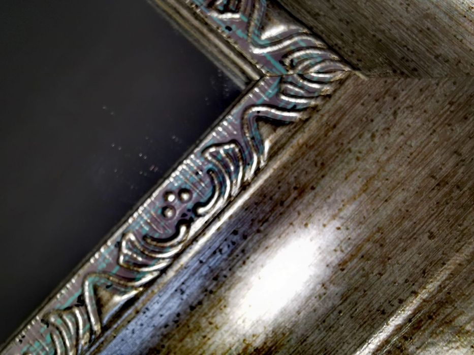 Огледало сребърно картина в рамка масивно и тежко голямо 65 х 80 см.