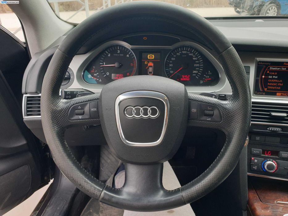 Volan Piele 3 Spite cu Comenzi FARA Airbag cu Uzura Audi A6 C6 NFL Non Facelift 2004 - 2008 [K8533]