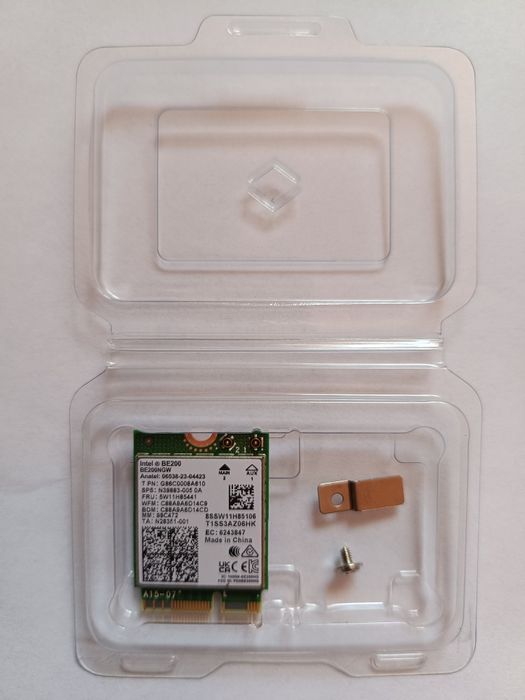 Placă Wireless NICGIGA Wi-Fi 7 - Intel BE200 NGW interfață M.2/NGFF 2230 Bluetooth 5.4 Tri-Band 2,4/5/6 GHz viteză 8,8 Gbps - NOU