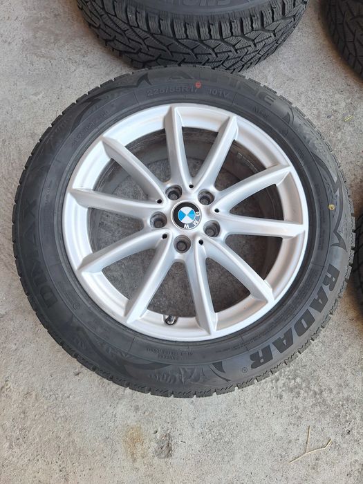 4 броя оригинални джанти  за Bmw x1 f48,x2 f39,f45 Mini Cooper 5x112 с 4 броя зимни гуми 225 55 17 vw,skoda,audi,mercedes