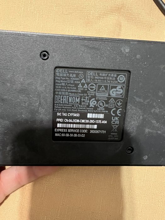 Dock/Docking station dell wd19s USB-c 180w