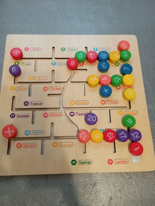Монтесори дървена дъска , дървена играчка , сметало  montessori