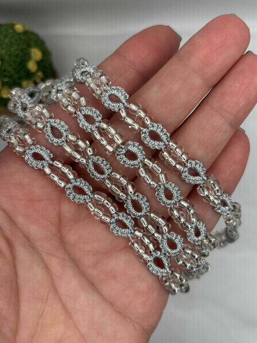 Синджирче за очила Ръчно изплетени Метален конец и стъклени мъниста